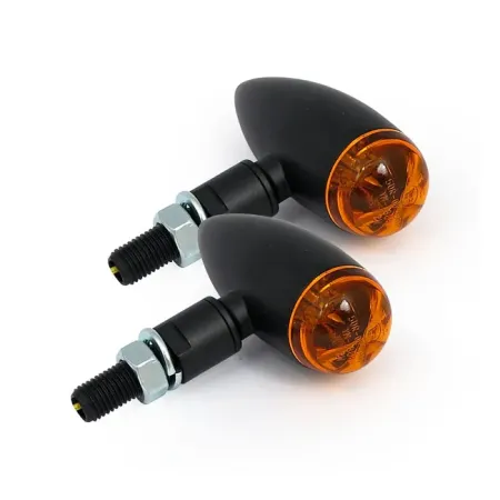 Micro Bullet Led Turn Signals in Black Finish (1175082A)