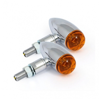 Micro Bullet Led Turn Signals in Chrome Finish (ARM020319)
