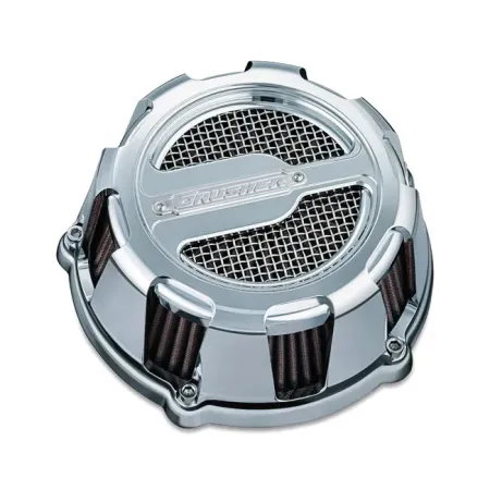 Kuryakyn Crusher Maverick Air Cleaner In Chrome Finish For Harley Davidson 1993-1999 Harley Davidson Evolution Big Twin With CV Carb (9892)