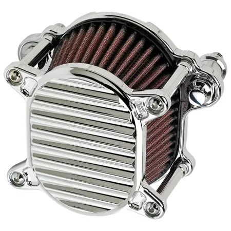 Joker Machine Omega Air Cleaner Finned in Chrome Finish For 2007-2020 Sportster Models (10-240-3)