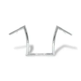 Highway Hawk Bad Ape Hanger 14 Inch Rise in Chrome Finish For 1982-2022 Harley Davidson Models (55-553)