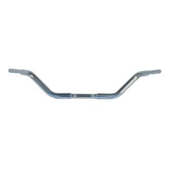 Highway Hawk Fat Custom Handlebars 1-1/4 Inch Diameter (1 Inch Clamp) in Chrome Finish (55-502)