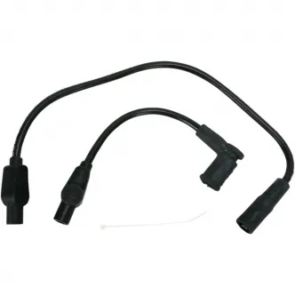Taylor 8mm Custom-Coloured Spark Plug Wire Set In Black For 1999-2006 FLHT/FLHR/FLTR/FLHX W/ Carb, 2007-2020 XL (Excluding 2008-2012 XR1200) (20033)