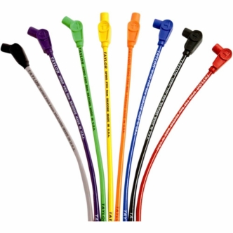 Taylor 8mm Custom-Coloured Spark Plug Wire Set In Red For 1980-1998 FLT/FLHT and 1986-2003 XL (Except 1998-2003 1200S) (77233)