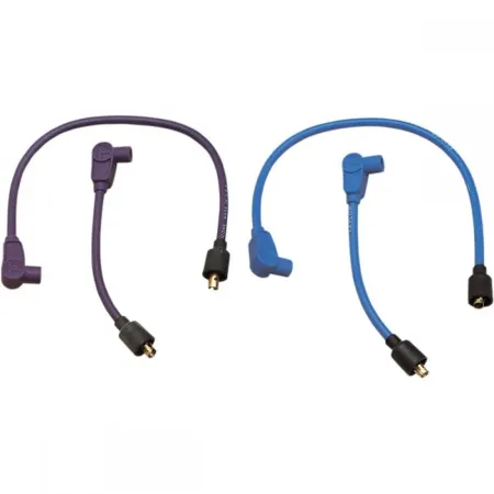 Taylor 8mm Custom-Coloured Spark Plug Wire Set In Blue For 1982-1994 FXR W/ Center-Mount Coil (77635)