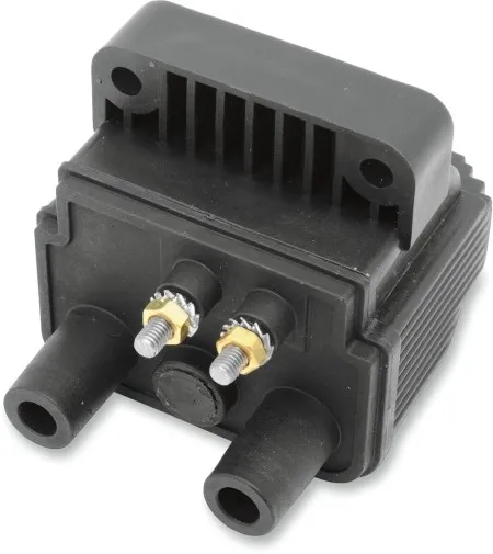 Drag Specialties 12V Mini Dual-Fire Ignition Coil - 4 OHM/Electronic Ignition/Dual-Fire (10-2042)