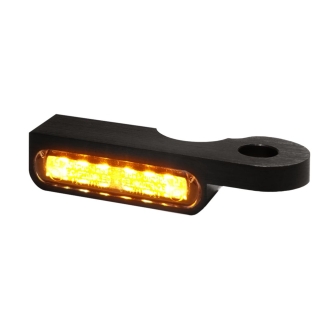 Heinz Handlebar LED Turn Signals in Aluminium/Black Finish For 1990-2014 FXST/FLST Models (HBTS-FL-14)