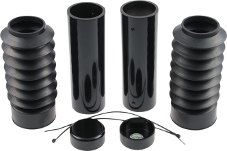 Cult Werk 6 Piece Fork Cover Kit With Rubber Bellows For Harley Davidson Dyna 2007-2017 (HD-DYN006)