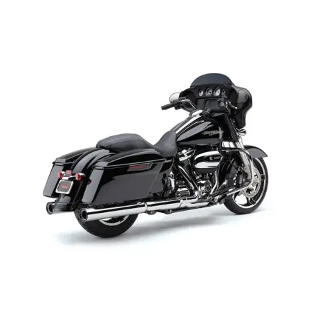 Cobra 4 Inch Slip-Ons With Race Pro End Caps in Chrome Finish For 2017-2024 Touring Models (6263)