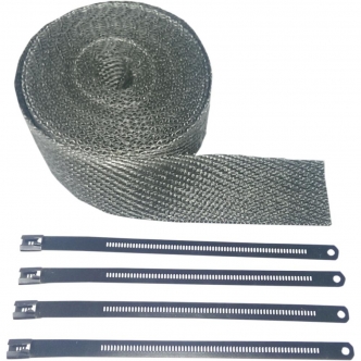 Cycle Performance Exhaust Wrap Kit in Black Stainless Steel Steel Finish 2 Inch x 25 (CPP/9142)