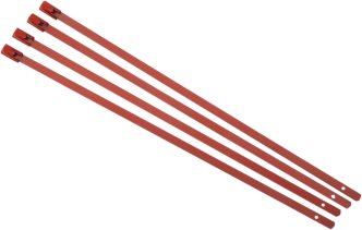 Cycle Performance Tie Wraps Exhaust 8 Inch 4 in a Pack in Red Finish (CPP/9074)