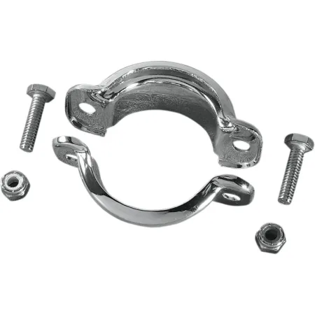 Drag Specialties Muffler Clamps For Dresser in Chrome Finish For All Late 1985-1994 FLT Models (74785-SC1)