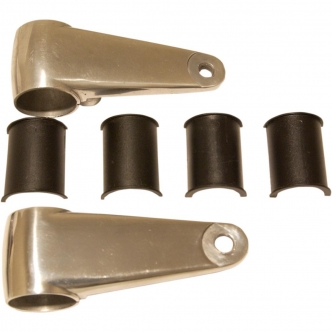 EMGO Headlight Brackets in Polished Aluminum Finish (66-35830)