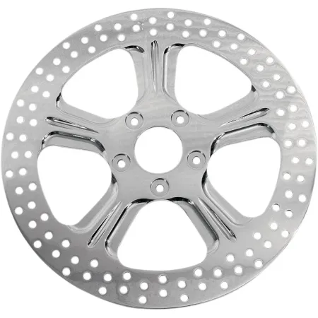 Performance Machine Brake Rotor Floating Front Left & Right in Wrath Chrome Finish 11.8 Inch For 2014-2022 Sportster, 2008-2023 Touring, 2015-2024 Softail & 2006-2017 Dyna Models (0133-1800WRAS-CH)
