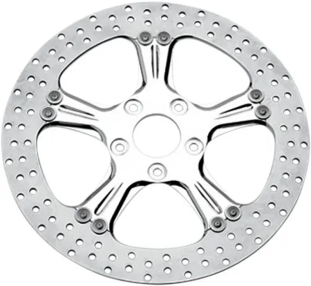 Performance Machine Brake Rotor Floating Rear In Wrath Chrome Finish 11.8 Inch For 2008-2026 Touring Models (01331802WRASCH)