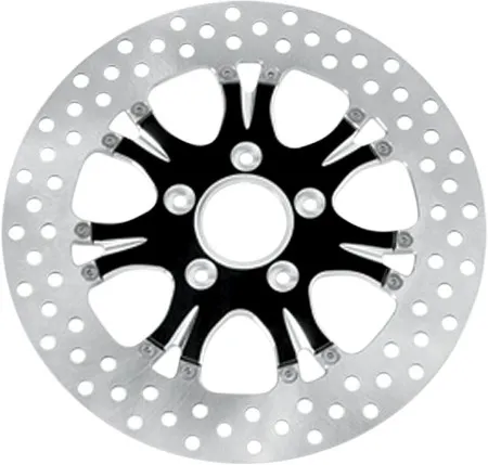 Performance Machine Brake Rotor Floating Rear in Paramount Platinum Cut Finish 11.5 Inch For 2000-2024 Softail, Dyna; 2000-2007 Touring; 2000-2010 XL Sportster (01331523HEALBMP)