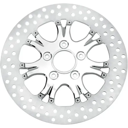 Performance Machine Brake Rotor Floating Front Left & Right in Paramount Chrome Finish 11.8 Inch For 2014-2022 Sportster, 2008-2023 Touring, 2015-2024 Softail & 2006-2017 Dyna Models (0133-1800HEAS-CH)