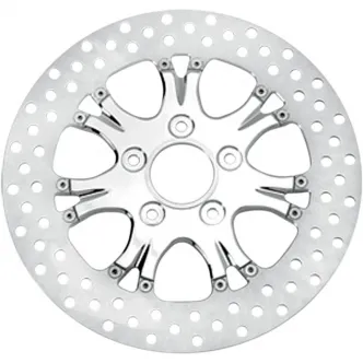 Performance Machine Brake Rotor Floating Rear in Paramount Chrome Finish 11.5 Inch For 2000-2024 Softail, Dyna; 2000-2007 Touring; 2000-2010 XL Sportster (0133-1523HEAS-CH)