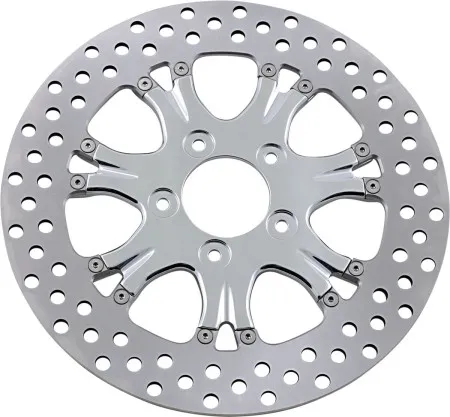 Performance Machine Brake Rotor Floating Front Left & Right in Paramount Chrome Finish 11.5 Inch For 2000-2013 Sportster, 2000-2007 Touring, 2000-2005 Dyna & 2000-2014 Softail Models (01331522HEASSCH)