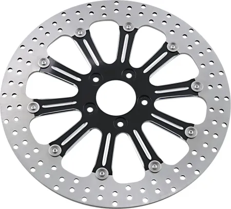 Performance Machine Brake Rotor Floating Front Left & Right in Revel Platinum Cut Finish 13 Inch For 2014-2022 Sportster, 2008-2023 Touring, 2015-2024 Softail & 2006-2017 Dyna Models (01333015RELSBMP)