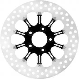 Performance Machine Brake Rotor Floating Rear in Revel Platinum Cut Finish 11.5 Inch For 2000-2024 Softail, Dyna; 2000-2007 Touring; 2000-2010 XL Sportster (01331523RELSBMP)