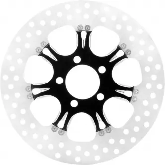 Performance Machine Brake Rotor Floating Rear in Virtue Platinum Cut Finish 11.8 Inch For 2008-2024 Touring Models (01331802VIRSBMP)