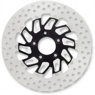 Performance Machine Brake Rotor Rear in Supra Aluminum Platinum Cut Finish 11.8 Inch For 2008-2024 Touring Models (01331802SUPRSBP)