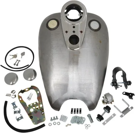 Drag Specialties Rubber Mount QuickBob Gas Tank Extended 2 Inch 3.9 Gallon With Dash For 1995-2003 XL Models (Except 1200S) (11605-BX46)