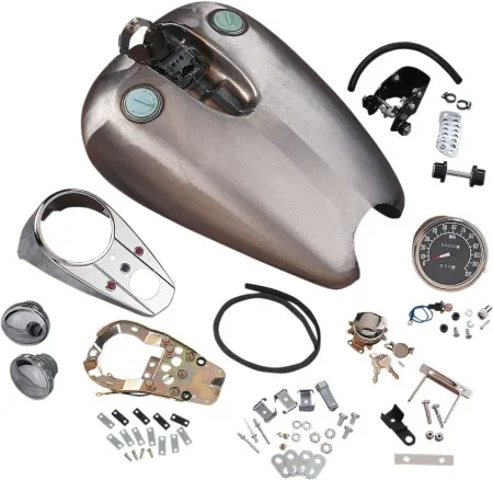 Drag Specialties Rubber Mount QuickBob Gas Tank Extended 2 Inch 3.9 Gallon With Dash For 1986-1994 XL Models (11603-BX46)