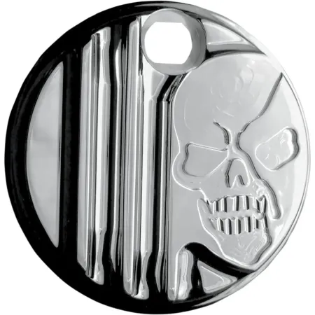Covingtons Fuel Door Machine Head in Chrome FInish For 2008-2020 FLHT/FLHX/FLHTR And H-D FL Trike (Except FLRT) Models (C1129-C)