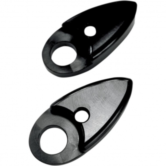 Joker Machine Side Mount Adapter Plates For Astro Side Rail Turn Signals in Black Finish For 2002-2010 XL Models (05-55-2B)
