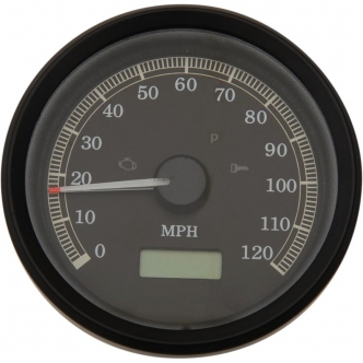 Drag Specialties Electronic Speedometers 120 MPH Programmable 3-3/8 Inch in Black Finish For 2001-2003 XL883 Standard, Hugger, 883R (T21-69A3BBDS)