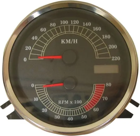 Drag Specialties Speedo/Tachometer 220KM/H For 1996-2003 FLHR And 1996-2003 FXST/FLST/FXDWG (Except FXSTD) Models (2210-0332)