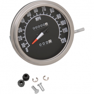 Drag Specialties FL Speedometer 2:1 68-84 Face For Custom Applications With Front-Wheel-Drive Speedos (72761M-BX33)
