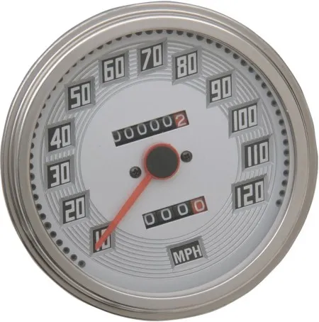 Drag Specialties FL Speedometer 2:1 Billet-Look-Face For Custom Applications With Front-Wheel-Drive Speedos (75694-BX33)