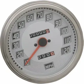 Drag Specialties FL Speedometer 2240:60 Billet-Look Face For 1985-1986 FXWG, 1984-1990 FXST, FLST With Front-Wheel Drive Speedos Models (75695-BX33)