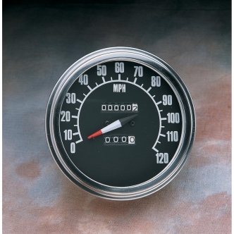 Drag Specialties FL Speedometer 2240:60 With Reed Switch 68-84 Face For 1991-1995 FXST And FLST With Front-Wheel Drive Speedos Models (74584M-BX33)