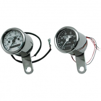 Drag Specialties 1.8 Inch Mechanical Speedometer 2240:60 in Chrome