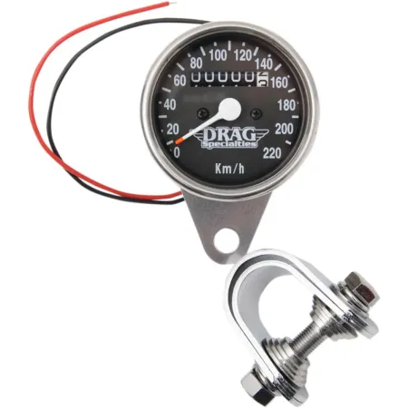 Drag Specialties Mini Mechanical Speedometer in Chrome Finish (21-6808DS)