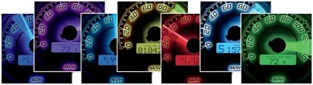 Dakota Digital Gauge Kit MVX-8K Series in Chrome, Black Gray Finish For 2004-2013 FLHT/FLTR/FLHX And HD FL Trike Models (MVX-8604-KG-C)