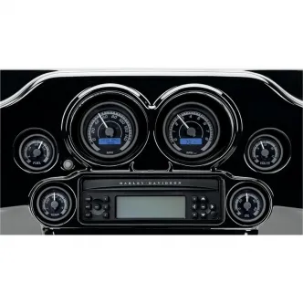 Dakota Digital Two-Gauge Kit MVX-8K Series in Black/Gray Background With Black Bezel Finish For 2004-2013 FLHT/FLTR/FLHX And HD FL Trike Models (MVX-8204-KG-K)