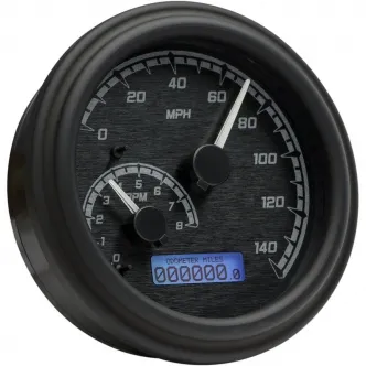 Dakota Digital MVX Series Analog Gauge Systems in Black/Gray/Black Finish For 1993-2003 FLHR, 1996-2003 FXST/FLST And FXDWG Models (MVX-2002-KG-K)