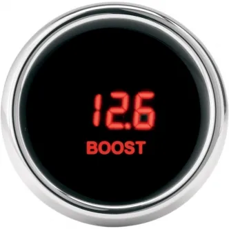 Dakota Digital Boost Gauge 3000 Series in Chrome Finish With Red LED 0-30 PSI (MCL-3K-B-R)