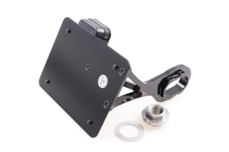 Cult Werk 180x140mm Switzerland Side Mount License Plate Bracket in Gloss Black Finish For 2018-2021 Softail (Excluding FXDR) Models (HD-BRO038-CH)