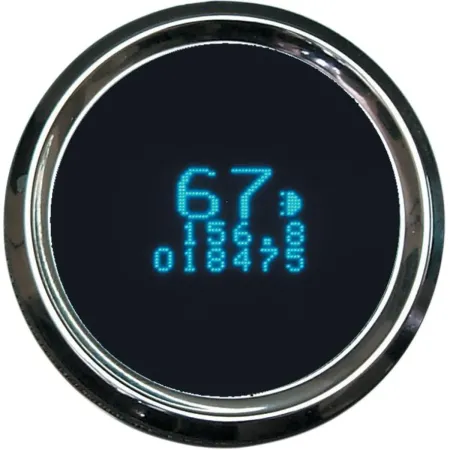 Dakota Digital Speedometer/Tachometer 3015 Aluminum 2-1/16 Inch in Chrome Finish (HLY-3015)