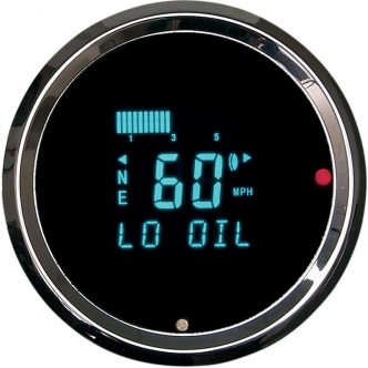 Dakota Digital Tachometer 3000 Series Aluminium in Chrome Finish 3-3/8 Inch 3016 Model With Indicators (HLY-3016)