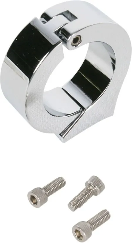 Dakota Digital Handlebar Clamp 3000 Series in Chrome Finish For 1-1/2 Inch Handlebar Clamp For 3-3/8 Inch Gauge Cup (BKT-3350)