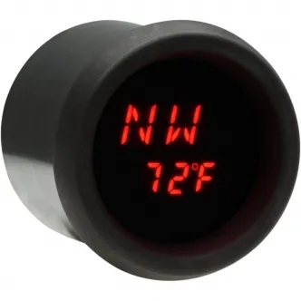 Dakota Digital 2-3/16 Inch Stand-Alone LED GPS Compasses With Red LED in Black Finish For 1996-2013 FLHT/FLHX/FLTR Models (MCL-GPS17-K-R)