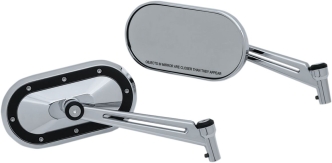 Kuryakyn Heavy Industry Mirrors In Chrome With Satin Black Accents (1765)