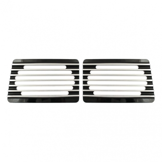 Covingtons Customs Speaker Grills Finned in Black Finish For Cycle Sounds Lids Models (C0023-B)